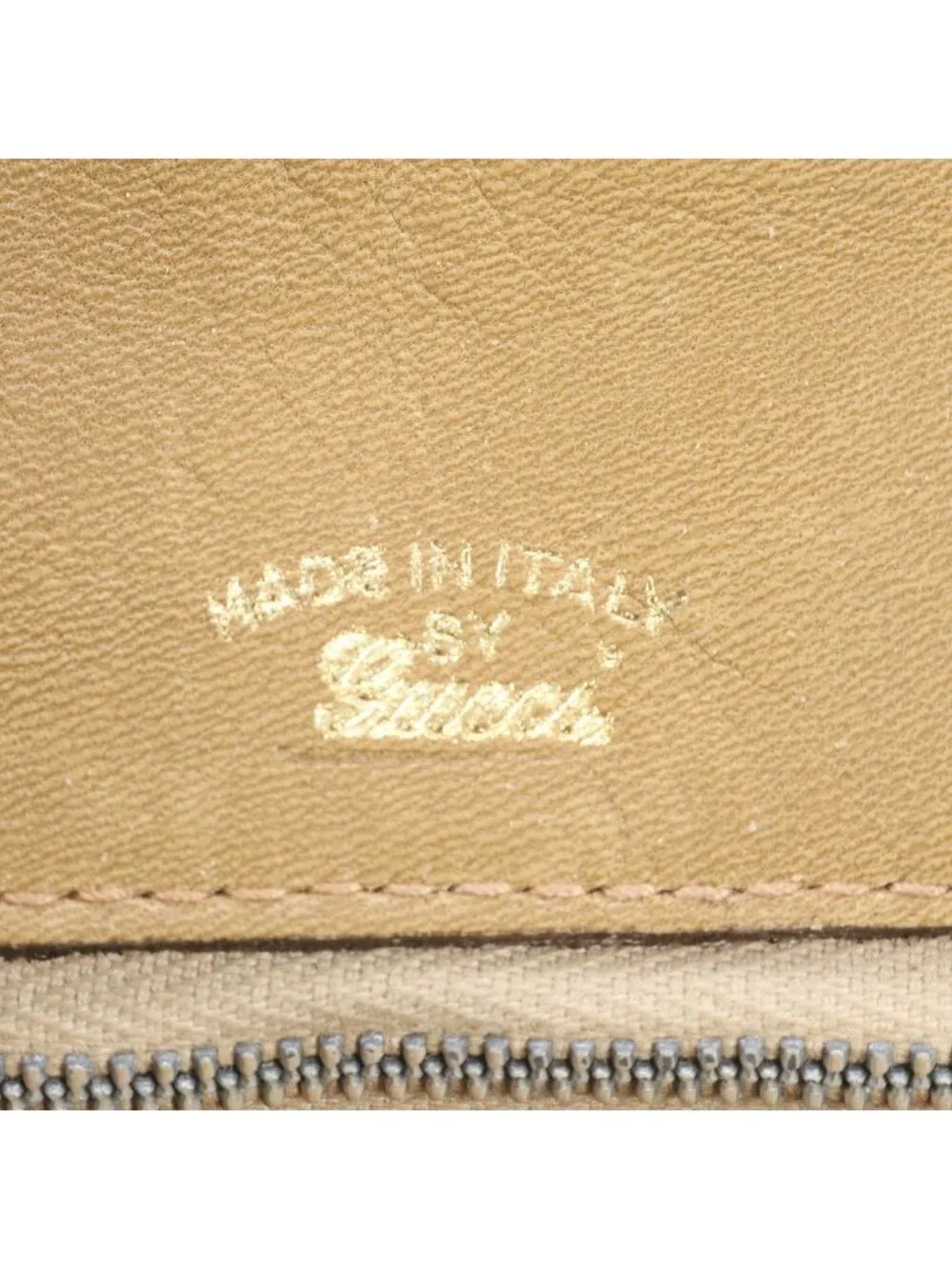 Gucci Vintage Micro GG Leather Tote Bag Shoulder Hand Brown